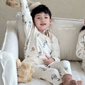Kids' fall/winter thermal underwear set - boys' and girls' base layer loungewear - soft fleece cotton warm innerwear