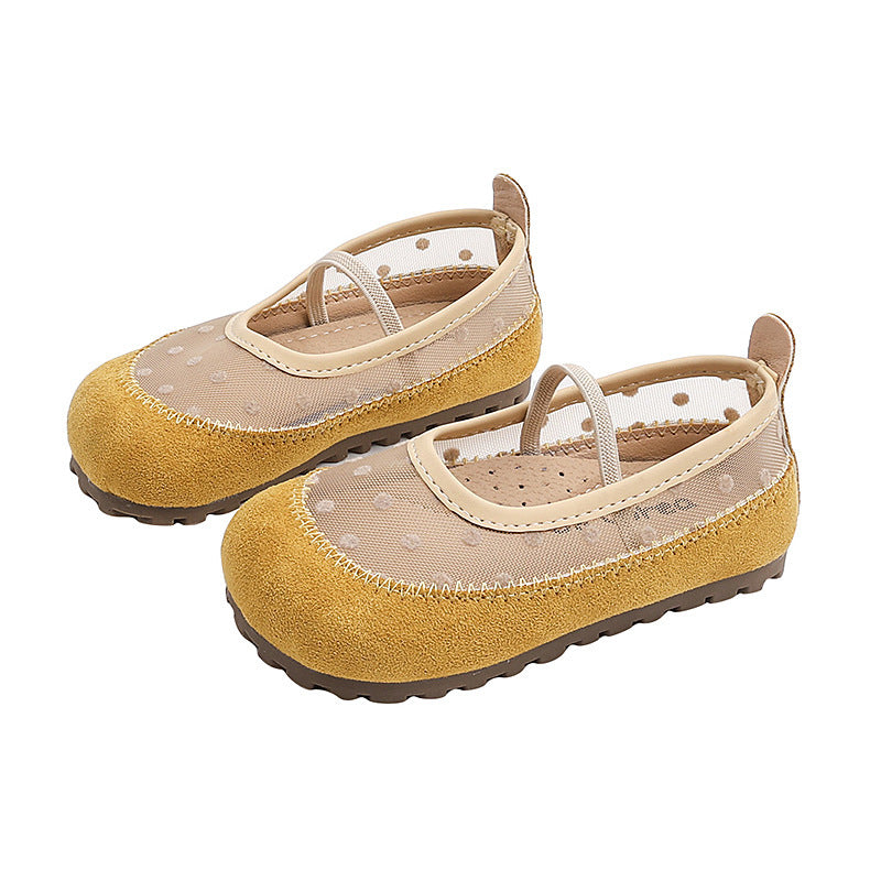 Vancahao girls' retro soft-soled flats -  autumn new collection - kids' moccasins, princess shoes