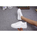 fall and winternew arrivalexportplus size round toe tie backflats mesh tie backcasualwhite shoes women's spot wholesale