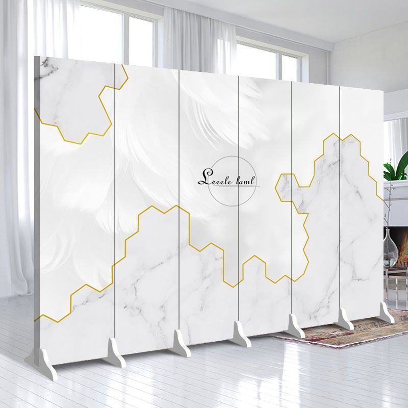 Cream style screen partition simple modern living room entrance folding mobile blocking bedroom simple folding screen