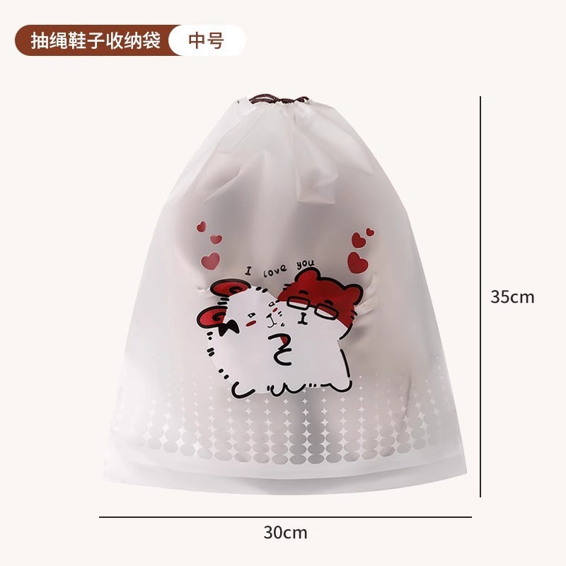 Mengqu drawstring type travel shoe box storage bag suitcase clothing underwear sorting and packing disposable travel artifact