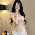 21-bone [mesh style] home exercise dance matching sports waist support, abdominal shaping, waistband, waistband, shaping