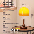 Used table lamp retro bedside lamp walnut color glass decoration warm bedroom classy creative gift table lamp