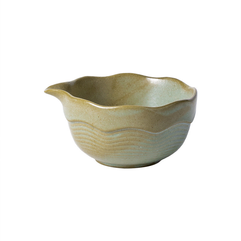 Retro tea snacks high-looking matcha ceramic bowl japanese kiln-turned high-looking ceramic water bowl office for home