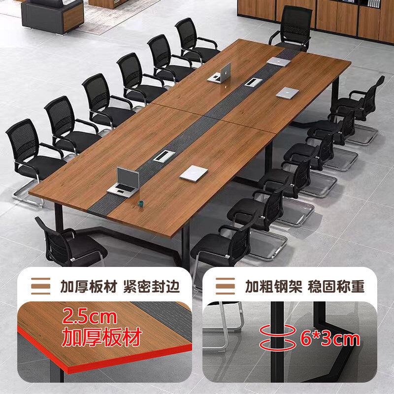 Conference table long table casual modern negotiation table workbench large bench table conference room office desk and chair combination