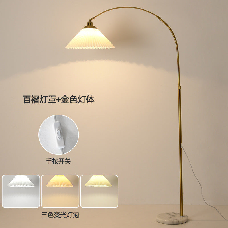 Zhongshan floor lamp ins wind living room living room fishing lamp sofa wall corner lamp study bedroom eye protection floor lamp