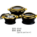 Export cross-border stainless steel thermal pot large capacity thermal rice bucket double layer pot 3pcs food warmer
