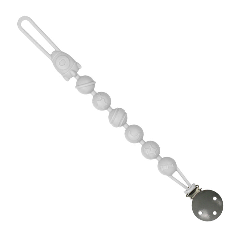 Baby food grade silicone anti-drop chain gnawing tooth glue anti-drop bracelet beech anti-drop pacifier clip baby pacifier chain