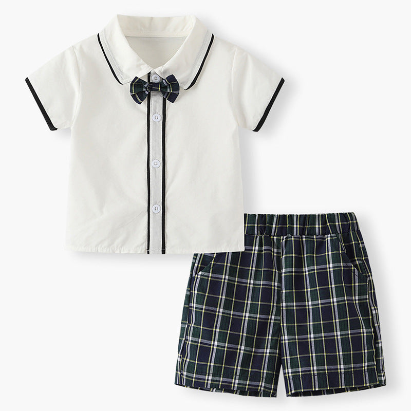 Kindergarten summer uniforms - british academy style children's school uniform set - elementary school class uniforms - summer graduation photo outfit
