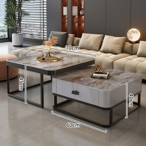 Rock slab coffee table living room for homenew arrivalaccessible luxury marble table foldablenormcore coffee table small apartment