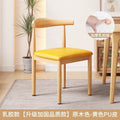 Dining chair for home dining table and chair scandinavian restaurant backrest stool modern rental house imitation solid wood iron horn chair