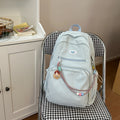 New arrivalstylish pain layer dual-purpose school bag large capacity pure color detachable pain bag primary school student middle school student backpack