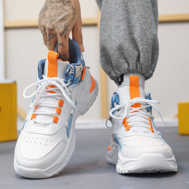 Men's new arrival: versatile athletic shoes - hidden heel, casual running, dad shoes, trendy spring/autumn 2025 thick sole