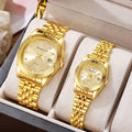 couple watch men's gold business retro elegant couple men's steel belt alloy easiest for matchfashion quartz watch