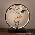 Creative stylish table lamp bedroom bedside lamp clock ornament remote control usb multi-function deer touch lamp