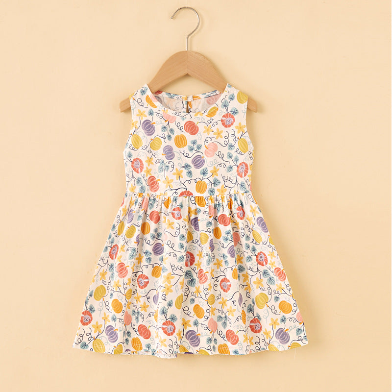 Pure cottongirlskirt baby summer dress little girl infant child 1dress2 child 3 years old summer