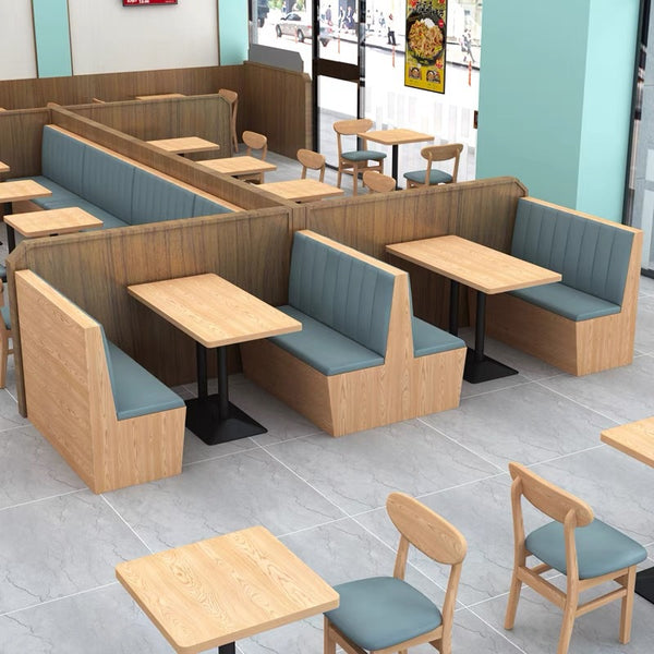 Western restaurant can store card seat sofa wooden frame storage hotel catering semi-round heterosexual sofa table and chair combination
