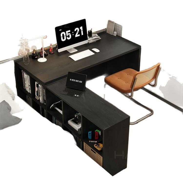 Corner desk bookshelf all-in-one desk l-shaped computer desk student home writing desk corner office desk bedroom desk