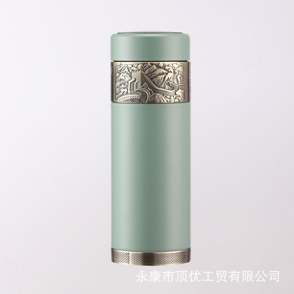 Double-layer vacuum intelligent business purple sand cup ceramic thermos cup office car gift water cup engraved logo