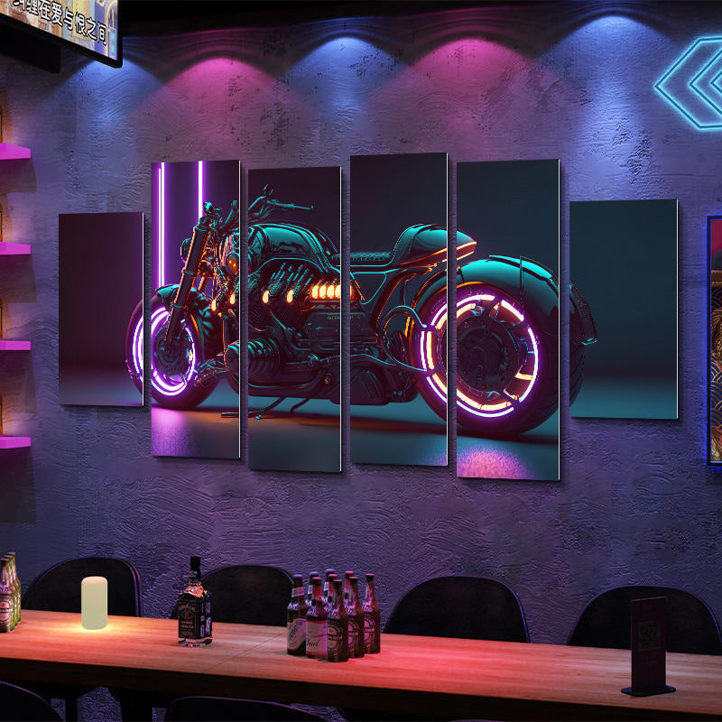 Bar industrial wind motorcycle wall decoration painting tavern KTV box creative mural barbecue shop car painting