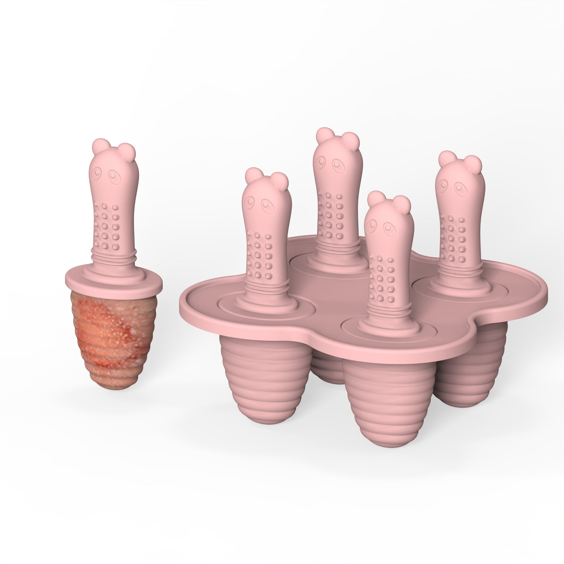 Baby feeding ice cream ice cream mold silicone baby food supplement can be chilled tooth glue complementary food bite music mold