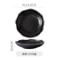 Black 8inch soup plate-silver