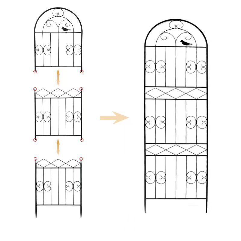 Clematis pergola rose rose planting garden fence outdoor flower stand support pole iron plant climbing frame
