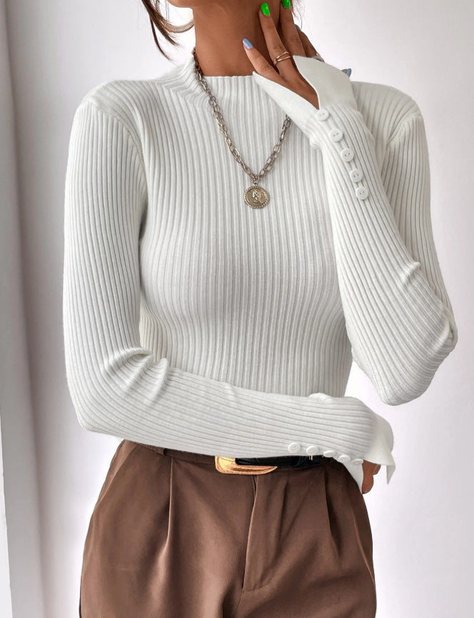 new cross-border knit top: ribbed knitwear for autumn/winter