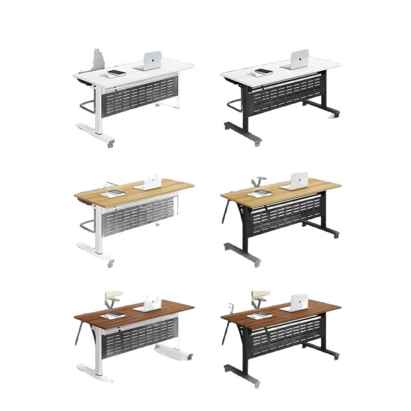 Conference table and chair set - mobile, foldable, splicable, long table with wheels, multifunctional office desk, training table and chair combination