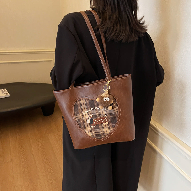 Retro large-capacity armpit bag autumn and winter women's bag 2025 new commuter tote bag fashion single shoulder double shoulder dual-purpose bag