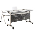 Training table and chair set, mobile office desk, conference room table, educational institution modular desk, folding conference table