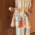 Girls' summer vacation dress  new style toddler baby girl chic tank dress fashion cartoon princess dress