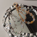 Classy mobile phone chain beaded crystal saturn sparkling new chinoiserie bag camera hanging chain short mobile phone case lanyard