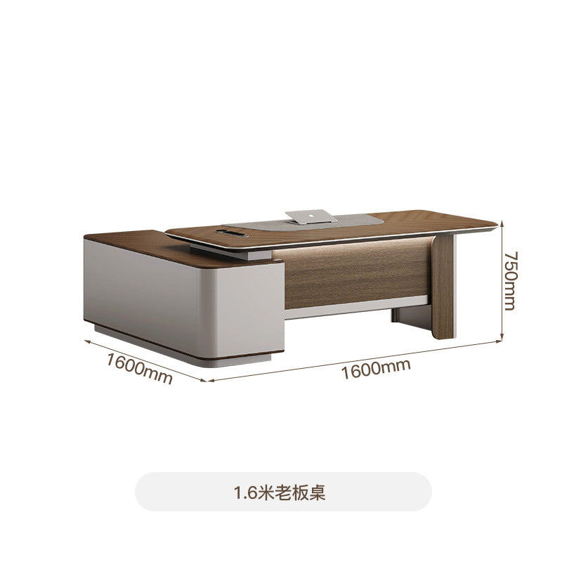 2025 new high-end boss desk, chairperson's office light luxury senior feeling, president's desk, large class desk