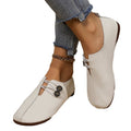 new export soft leather flat casual women's shoes - summer slip-on loafers, simple & stylish, plus size available