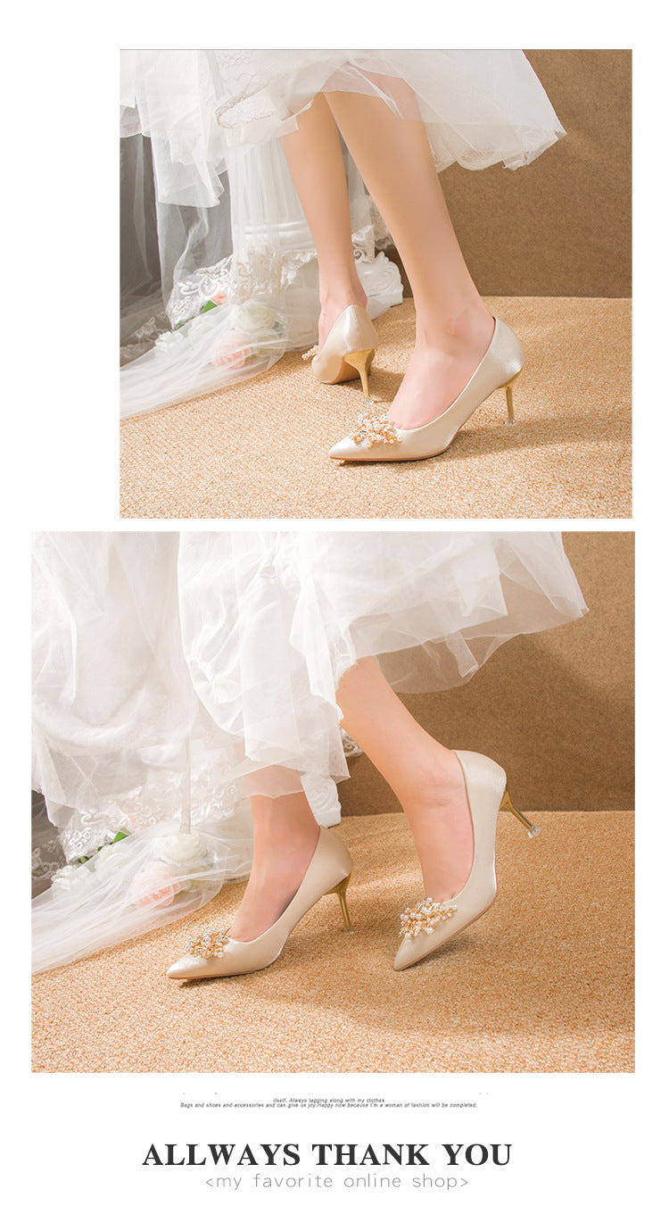 Autum wedding shoes for women with thick heels 2023 new arrival bride chinoiserie red fleece-lined xiuhe wedding dress two-wear high heels not tiring feet