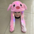 popular airbag that can move when pinching the ears, cartoon rabbit hat, various wholesale luminous children's toys, family hats