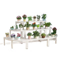 Solid wood corner flower shelf, multi-layered indoor space-saving floor-standing balcony wooden plant flower pot rack storage