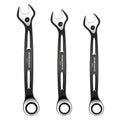 Dual-purpose hollow ratchet wrench, quick and labor-saving open plum blossom small board, two-way double-headed repair tool
