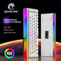 Raiku gk68 blue switch mechanical keyboard - gaming, hot-swappable, high-performance, light box, detachable cable