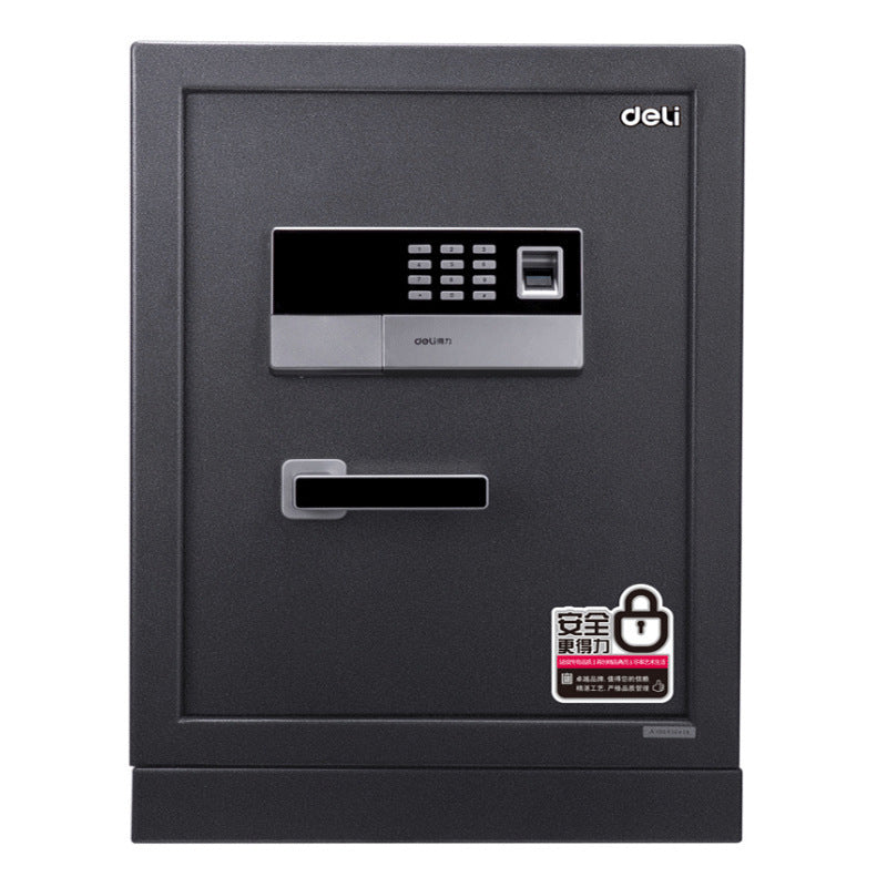 Free shipping Deli safe deposit box 48cm office smart fingerprint safe electronic password key all-steel safe