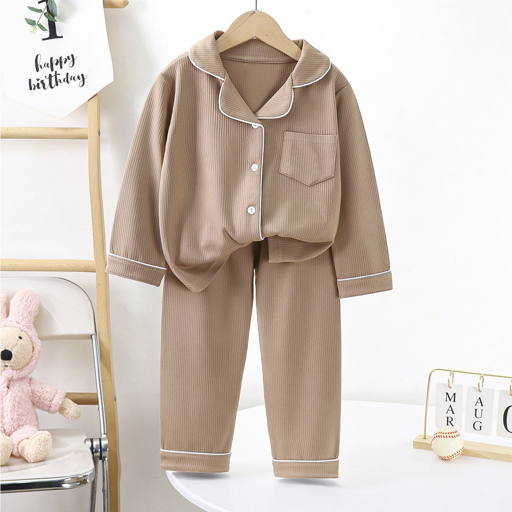 Derong heattechsuit double-sided couple pajamas women's thickened winter men's lapel home clothes pajamas suit