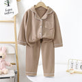 Derong heattechsuit double-sided couple pajamas women's thickened winter men's lapel home clothes pajamas suit