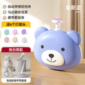 Bear nail polisher - blue + transparent jar nail clippers [free 6 types of nail polishers + aa batteries]