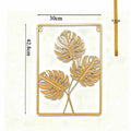 No-drill iron art wall decor - modern minimalist entryway, living room accent wall hanging - nordic metal decor