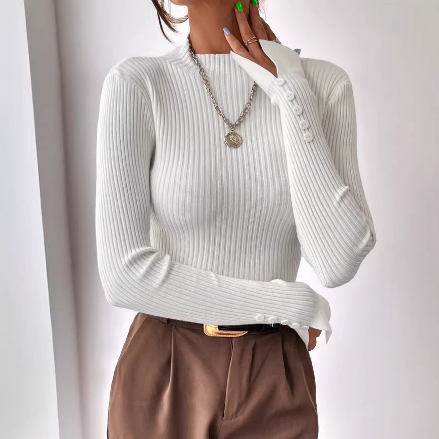 new cross-border knit top: ribbed knitwear for autumn/winter