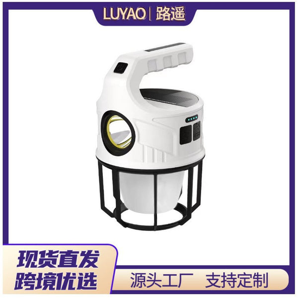 Multifunctional camping light LED strong light portable light outdoor USB charging atmosphere camping light emergency lighting flashlight