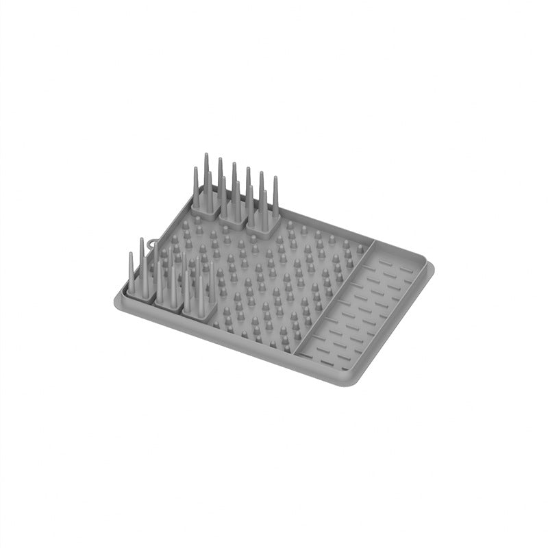 Silicone drain rack Multifunctional kitchen Household bowl rack Shelf Removable tableware storage rack