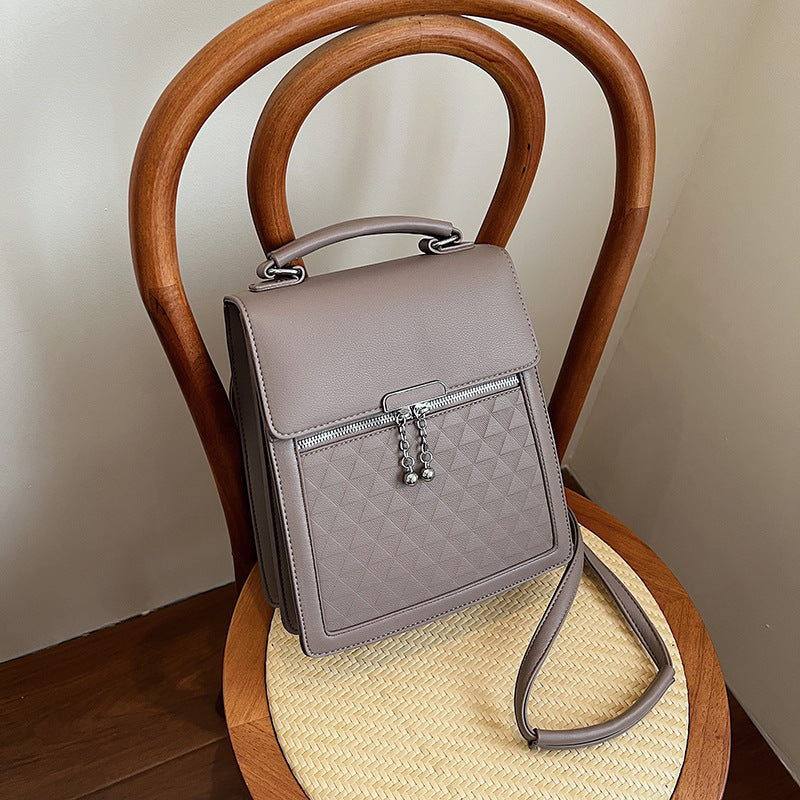 Cross-border new fashion trendy solid color women's handbag large capacity Korean version high-end niche shoulder messenger bag