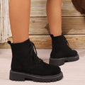 plus size women's boots new arrivalfashion short boots women's thick heel round toe bootstie back british style women's shoes